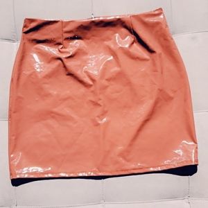 Mini faux leather skirt